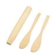 Wooden Rolling Pin - TOOGOO(R) Kitchen 3 in 1 Wooden Stick Dumplings Wrapper Skin Maker Rolling Pin Set