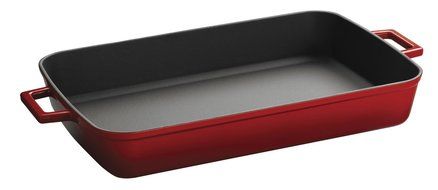 Lava Signature Enameled Cast- Iron 2-3/4 Quart - 8-/12 x 12 inch Roasting-Baking Pan, Cayenne Red