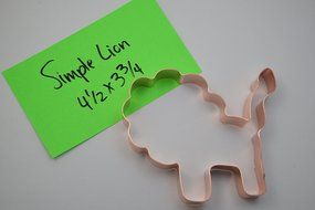 Simple 4 Inch Lion Cookie Cutter N2