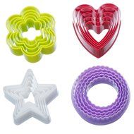 VonShef Plastic Colorful Cookie Cutter Set - 20 Piece