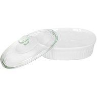 CorningWare 1-1/2-Quart Bake/Serve Dish with Glass Cover, French White