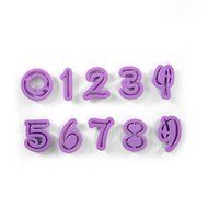 MyPhone Designs - Funky Uppercase Purple Alphabet Letters (26 pcs) And Numbers (10 pcs) Fondant Plastic Cookie... N4