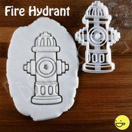 SET of 3: Fire Truck, Fire Hydrant and Firefighter&#039;s Helmet Cookie Cutters N2