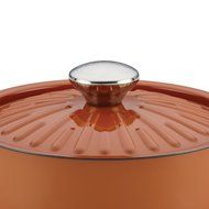 Rachael Ray Cucina Hard Porcelain Enamel Nonstick Covered Round Casserole, 4.5-Quart, Agave Blue N18