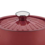 Rachael Ray Cucina Hard Porcelain Enamel Nonstick Covered Round Casserole, 4.5-Quart, Agave Blue N24