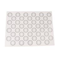 inkint 44 Circle Silicone Fiberglass Macaron Baking Mat Baking Mold Macaron Making Sheet with FDA Safety Standard...