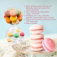 inkint 44 Circle Silicone Fiberglass Macaron Baking Mat Baking Mold Macaron Making Sheet with FDA Safety Standard... N2