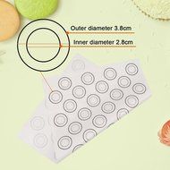 inkint 44 Circle Silicone Fiberglass Macaron Baking Mat Baking Mold Macaron Making Sheet with FDA Safety Standard... N4