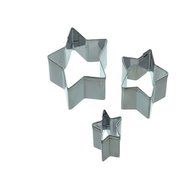 Set Of 3 Mini Star Stainless Steel Fondant Cutters