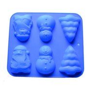 1 X Santa Claus Christmas Tree Snowman Silicone Bakeware