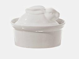 La Porcellana Bianca White Porcelain Rabbit Shaped Casserole Dish Terrine, 10x7cm P001501010