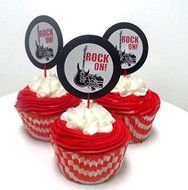 CakeSupplyShop CK8YU - 50Pack Red &amp; White Stripes &amp; Swirl Carnival Standard Cupcake Baking Cup Liners N2