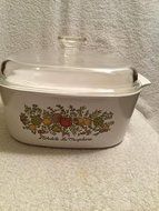 Vintage Corning Ware L&#039;Echalote La Marjolaine Casserole Dish 5 Liter with Lid