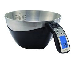 Camry 11lb / 5kg Precision Digital Mixing Bowl Kitchen Scale Stainless Steel Five Measuring Modes (Black)