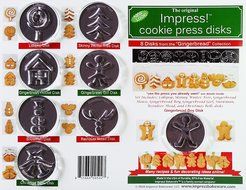 Gingerbread 8 Disk Set for Cookie Presses (SIZE M disks for presses that came with METAL disks) N2