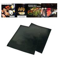 Tobway Resistant BBQ Grill Mat -100% Non-stick, Easy to Clean and Reusable,Black , 12.9915.74nchs