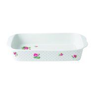 Royal Albert New Country Roses Baking Bliss Rectangular Baking Dish, 7.4-Inch, White N2