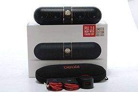 Beats by Dr. Dre Pill 2.0 Portable Wireless Bluetooth Speaker w/3.5mm Auxiliary Jacks &amp; Case (Black &amp; Gold Pill... N3