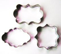 LAWMAN Classic plaque frame square round rectangle fondant pastry baking cookie cutter set