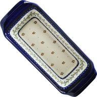 Polish Pottery Ceramika Boleslawiec-1207/166, Bread Meatloaf Baker, 12-3/4 by 5-3/8-Inch N2