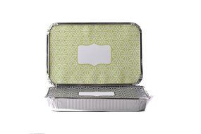 Simply Baked Large Baking and Take-out Pan, Disposable, Oven &amp; Freezer Safe Foil Pan with Paper Lid (pack of 4... N2
