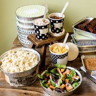 Simply Baked Large Baking and Take-out Pan, Disposable, Oven &amp; Freezer Safe Foil Pan with Paper Lid (pack of 4... N4