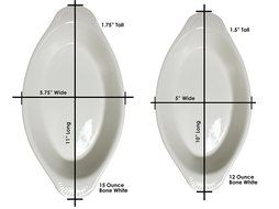 ITI Ceramic Oval Rarebit / Au Gratin Baking Dish with Pan Scraper, Set of 4 (15 Ounce, Bone White) N2