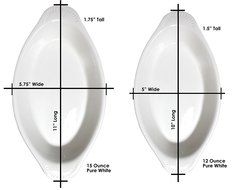 ITI Ceramic Oval Rarebit / Au Gratin Baking Dish with Pan Scraper, Set of 4 (15 Ounce, Bone White) N6