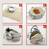 SYSAMA Eco-Friendly Pastry Tools Stainless Steel Dumpling Maker Wraper Dough Cutter Pie Ravioli Dumpling Mould... N4