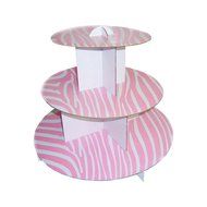 Adorox 12" 3 Tier Cardboard Cup Cake Holder Stand Tower (Round or Squared) Assorted colors (Black (1 pcs) Square) N10