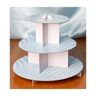 Adorox 12" 3 Tier Cardboard Cup Cake Holder Stand Tower (Round or Squared) Assorted colors (Black (1 pcs) Square) N12
