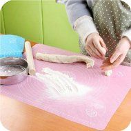 Tobway Large Massive Pastry Fondant Silicone Work Rolling Baking Mat with Measurements GJD01,Blue N4