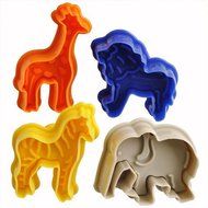 niceeshop(TM) Animal Shape Cake Fondant Plunger and Cutter (Set of 4,Random Color)