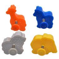 niceeshop(TM) Animal Shape Cake Fondant Plunger and Cutter (Set of 4,Random Color) N2
