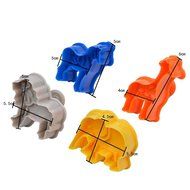 niceeshop(TM) Animal Shape Cake Fondant Plunger and Cutter (Set of 4,Random Color) N3
