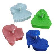niceeshop(TM) Animal Shape Cake Fondant Plunger and Cutter (Set of 4,Random Color) N10