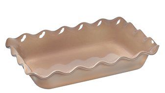 Emile Henry Oak Ruffled Rectangular Baker 10 X 14