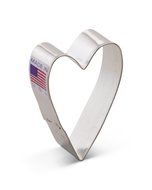 Ann Clark Folk Art Heart Cookie Cutter - 2.25 Inches - Tin Plated Steel