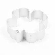 Bakery 4 Leaf Clover Shape Cookie Biscuit Cake Cutter Mold Silver Tone