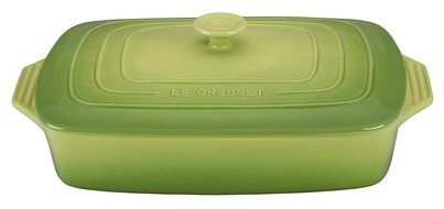 Le Creuset Stoneware Covered Rectangular Casserole, 12.5 by 8.5-Inch, Caribbean N2