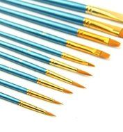Mikey Store Set of Art Paint Brush Set for Watercolor Professional Paint Brushes Watercolor Oil Acrylic Painting... N6