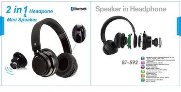 New Beyution Bluetooth Headphones 2-In-1 Rechargeable Stereo Speaker Headphones, Wireless bluetooth headphones... N4