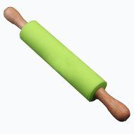 Kuke Silicone Rolling Pin with Wood Handles Professional Non-stick Home Marble Rolling Pin Small Gourmet Rolling... N7
