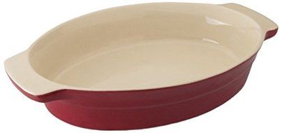 BergHOFF 1695006 Geminis Oval Baking Dish, Red N2