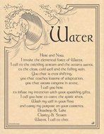 Water Invocation 8 1/2 x 11 Parchment Print