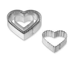 Set of 5 Pcs. Crinkle Heart Cookie Cutters