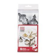 Sweet Creations Metal Holiday Cookie Cutters, 8-Pack N3