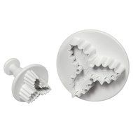 Knights Bridge Global Local PME Veined Three Leaf Holly Plunger Cutters, Set of 2