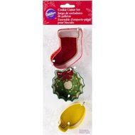 Wilton 2308-5071 3-Piece Christmas Mantel Metal Cookie Cutter Set N5