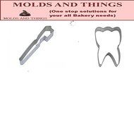 Tooth cookie cutter, Tooth Brush cookie cutter